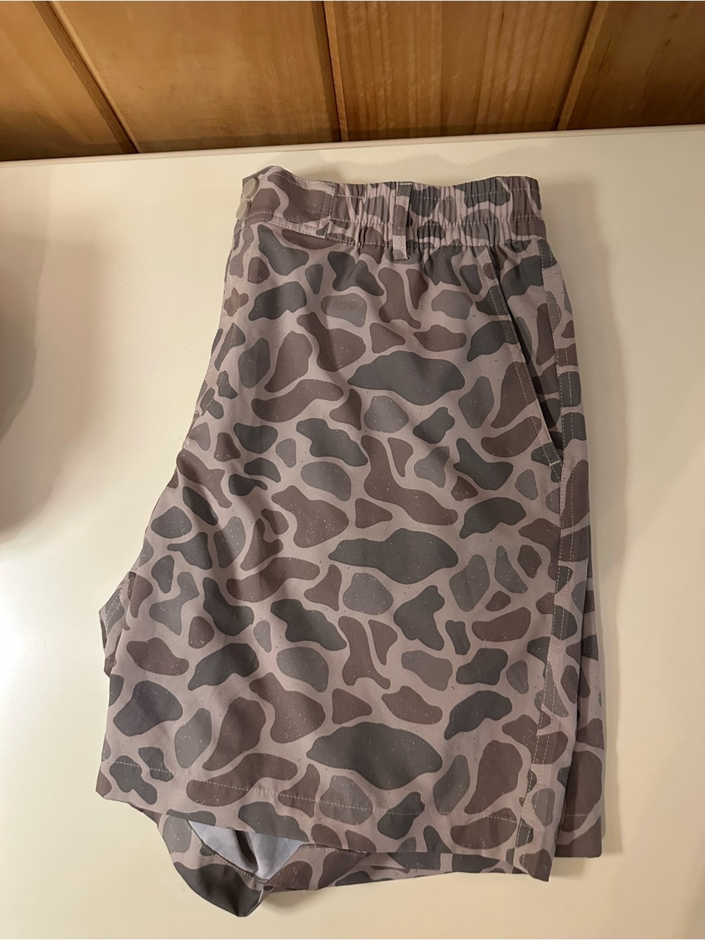 Men’s Burlebo Camo Shorts with Elastic Waist